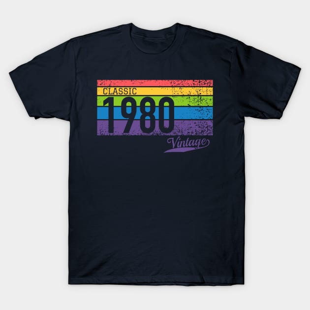 Classic 1980 Vintage - Perfect Birthday Gift T-Shirt by thejamestaylor